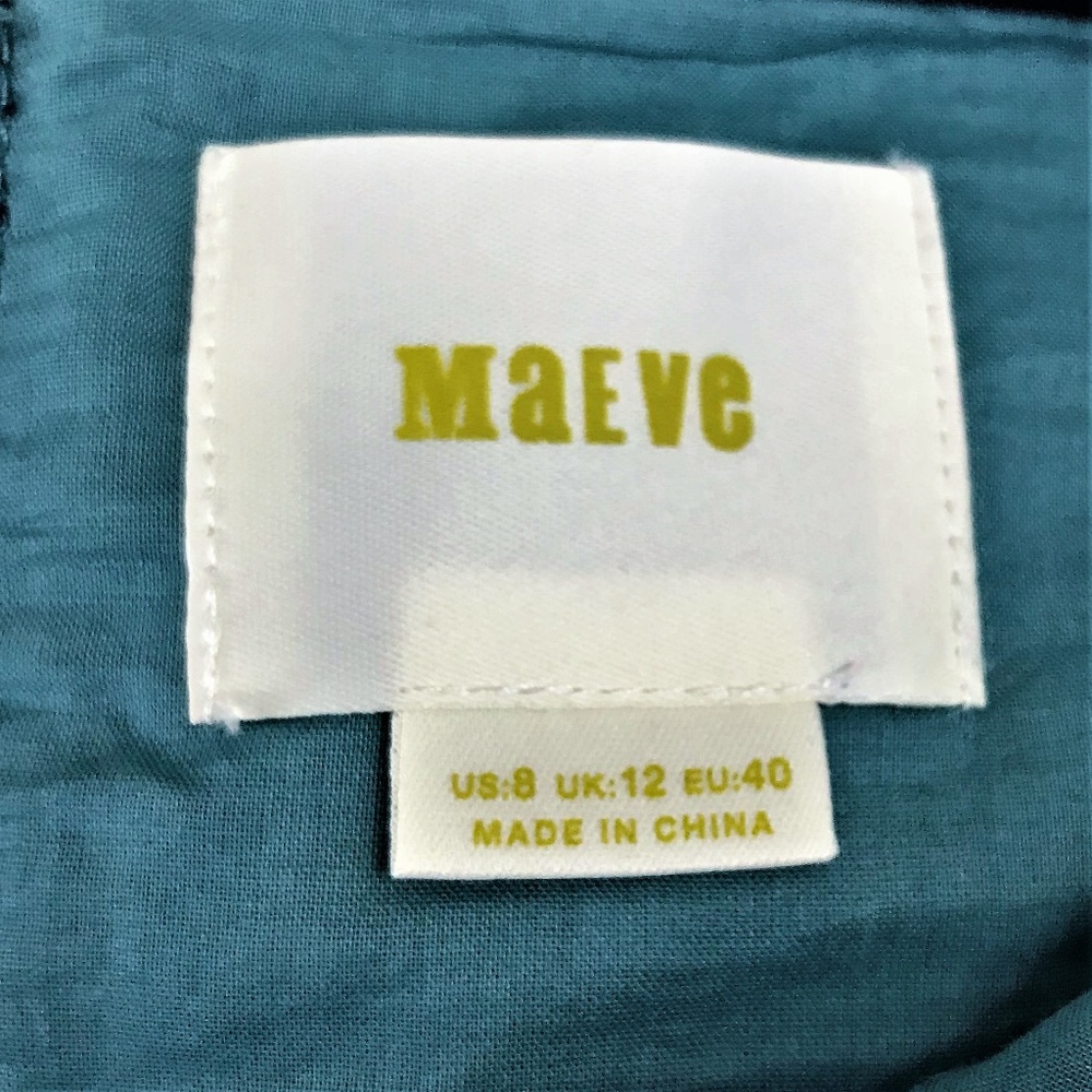 New Maeve Turquoise Convertible Pattern Print Top - Picture 7 of 8
